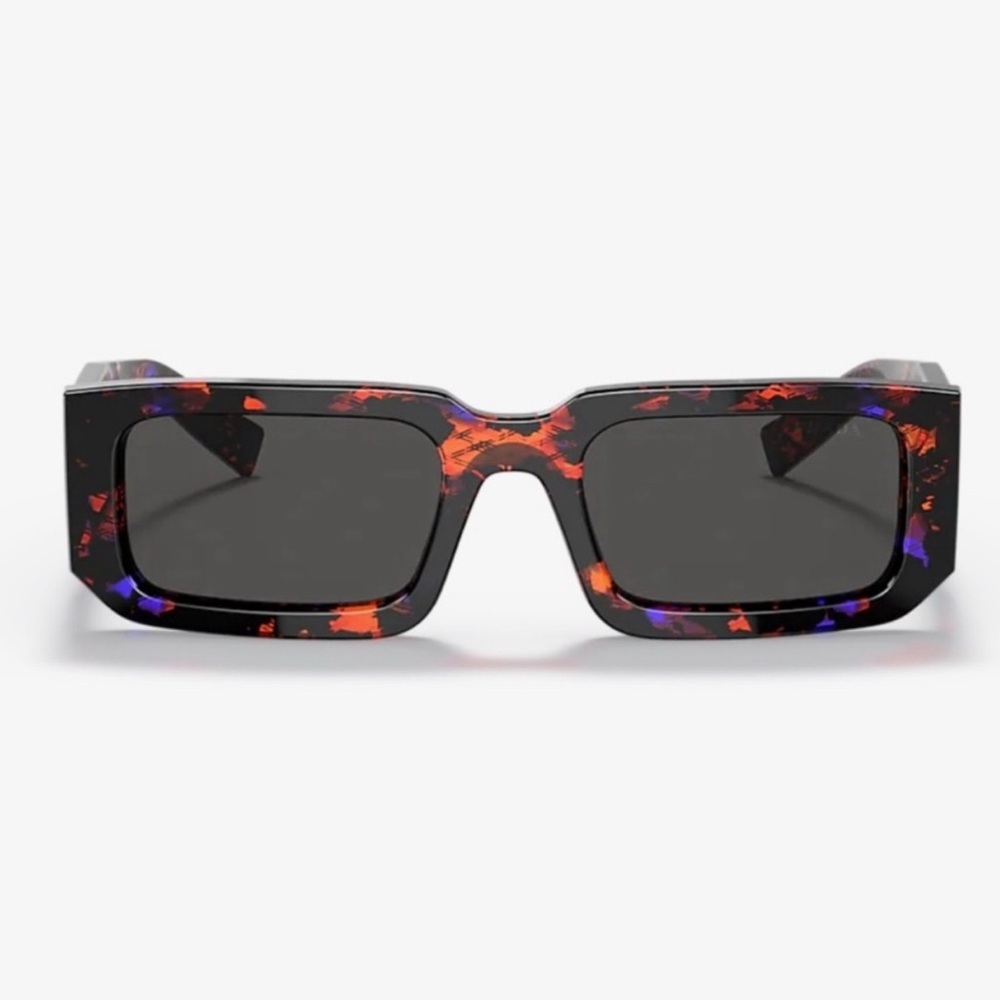 Prada Black and Orange Patterned Sunglasses